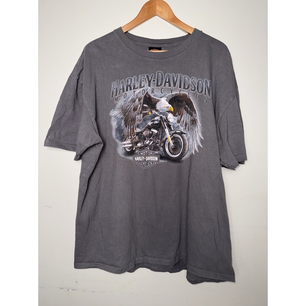 Harley-Davidson T-Shirt Mens 2XL Gray Guam Mariana Islands Biker Built